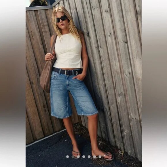 Free People James Linen Top Cropped NWT Optic White Size XL - Picture 2 of 9